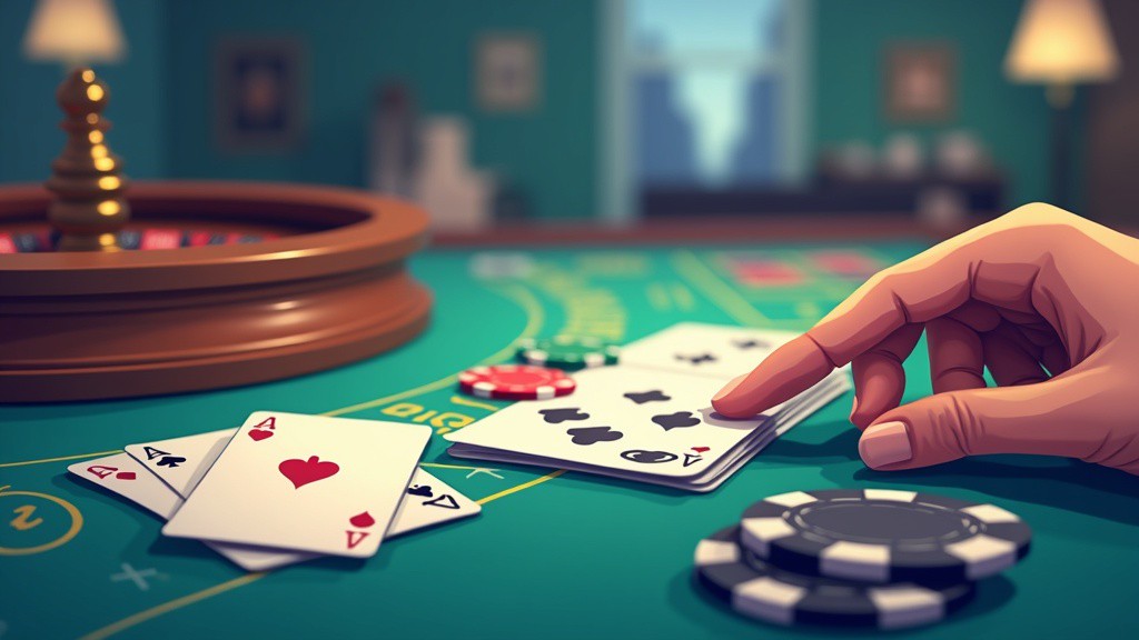 Casinotafel met blackjack en roulette